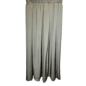 Lane Bryant Maxi Skirt 18/20 Gunmetal Gray Textured Shiny Cyber Y2K‎ Party Boho